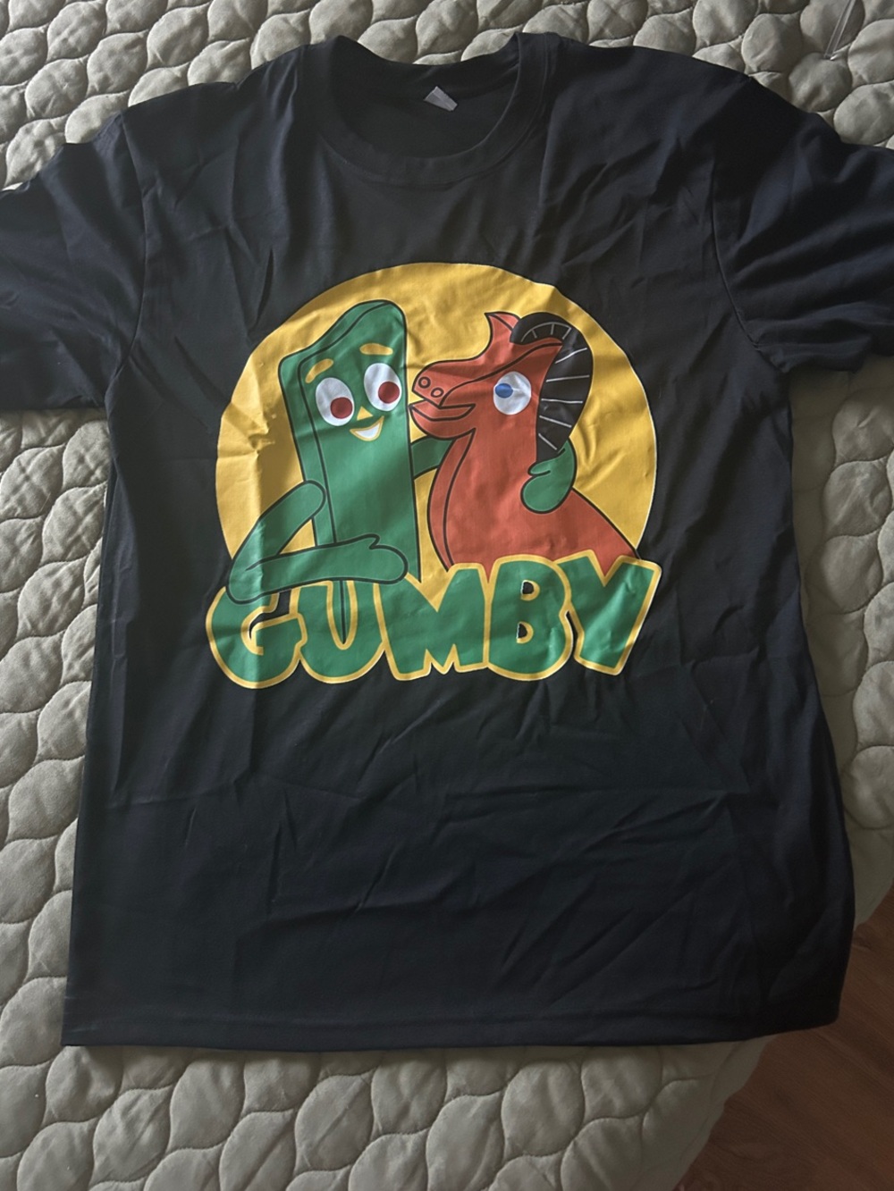 Gumby Graphic Tee - Black with Green & Red Character Print